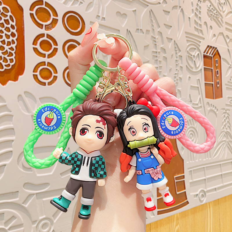 卡通精致潮流鬼灭之刃挂饰商品公仔钥匙扣